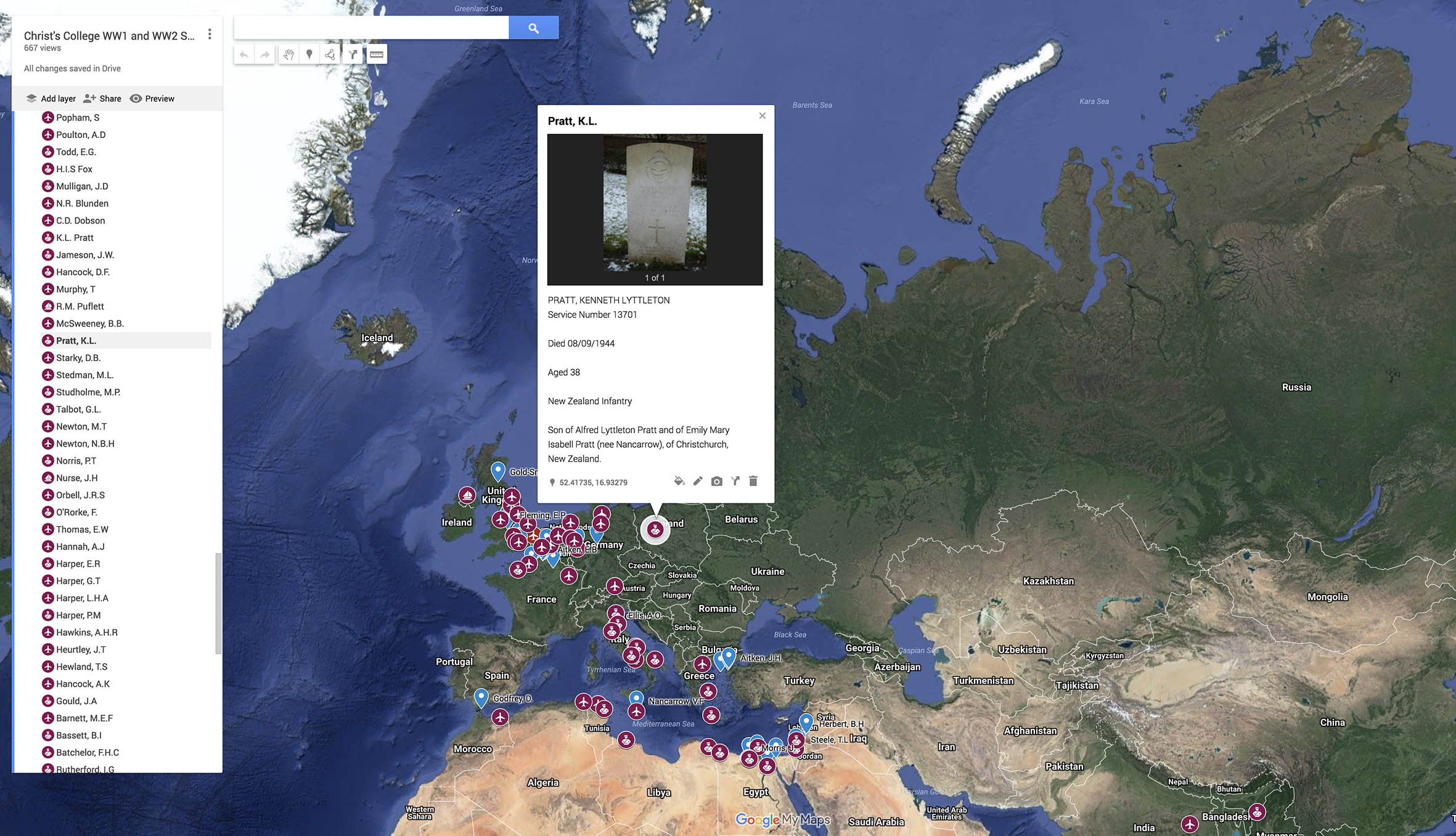 World War Interactive Map